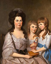 Portrait of Louisa Airey Gilmor and her Daughters Jane and Elizabeth By Charles Willson Peale