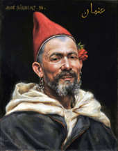 Man with Pierced Ear and Red Hat By Jose Silbert