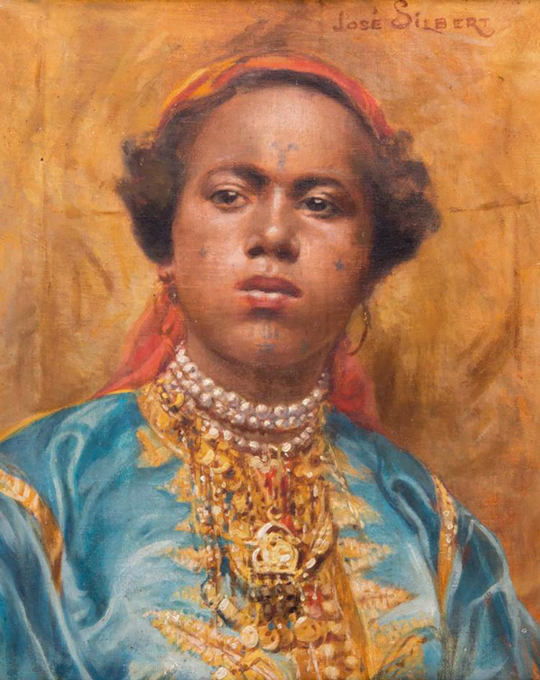 Portrait of a Moorish Woman from Southern Algeria | Oil Painting Reproduction