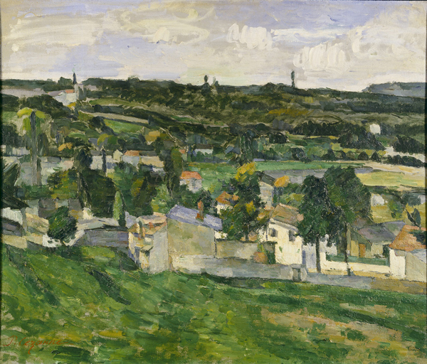 View of Auvers sur Oise by Paul Cezanne | Oil Painting Reproduction