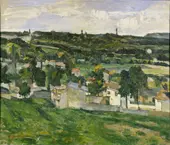 View of Auvers sur Oise By Paul Cezanne