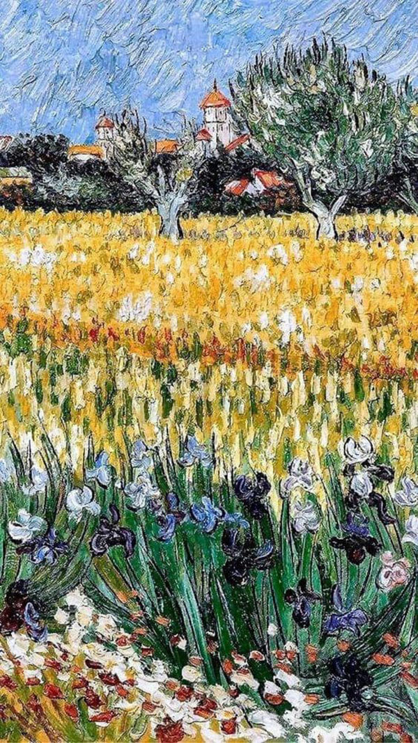 Field with Irises near Arles | Oil Painting Reproduction