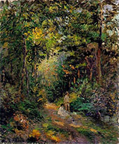 Autumn Path Through the Woods By Camille Pissarro