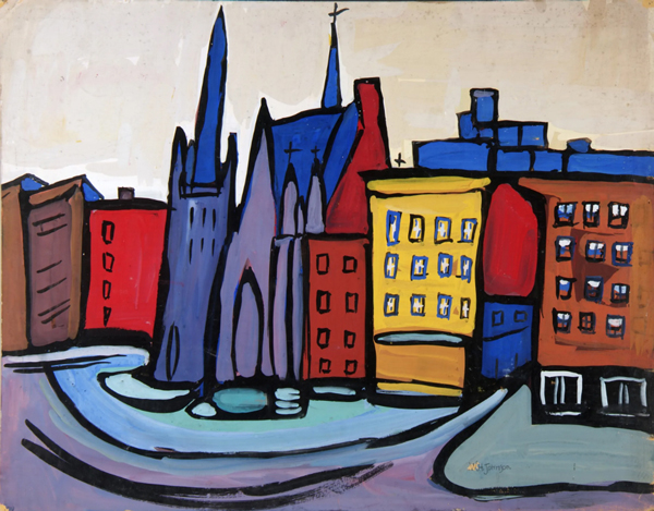 Harlem Cityscape by William H Johnson | Oil Painting Reproduction