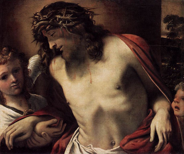 The Crown of Thorns Supported by Angels | Oil Painting Reproduction