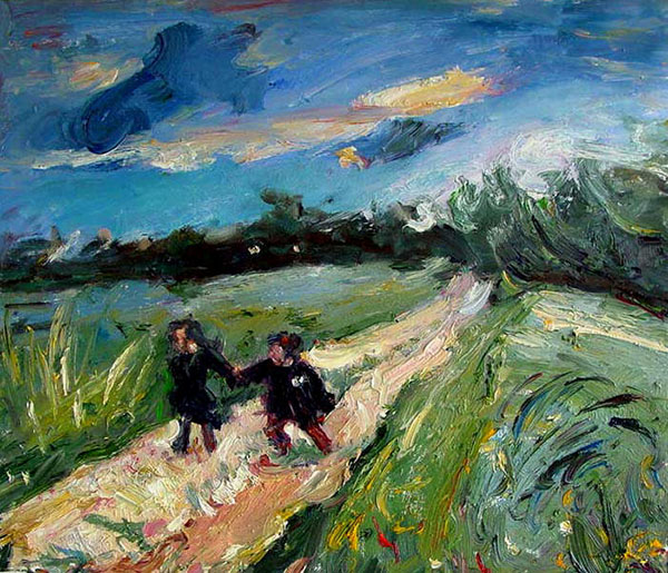 Return from School after the Storm | Oil Painting Reproduction