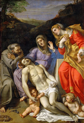 Pieta with St Francis and Mary Magdalen By Annibale Carracci