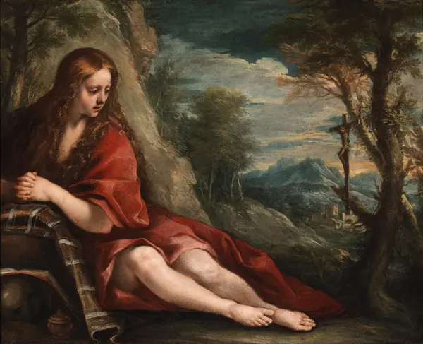 Saint Mary Magdalene in The Wilderness By Annibale Carracci