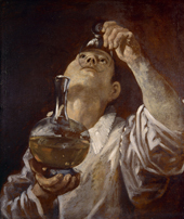Boy Drinking 2 By Annibale Carracci