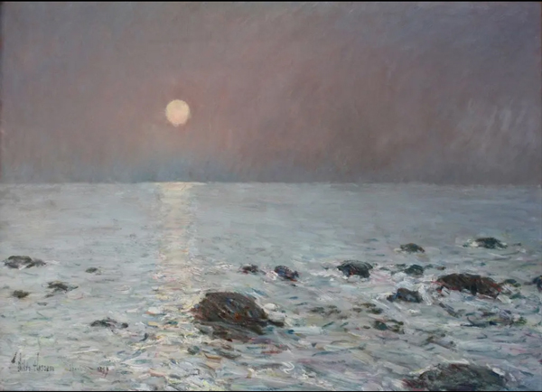 Moonrise Isle of Shoals by Childe Hassam | Oil Painting Reproduction