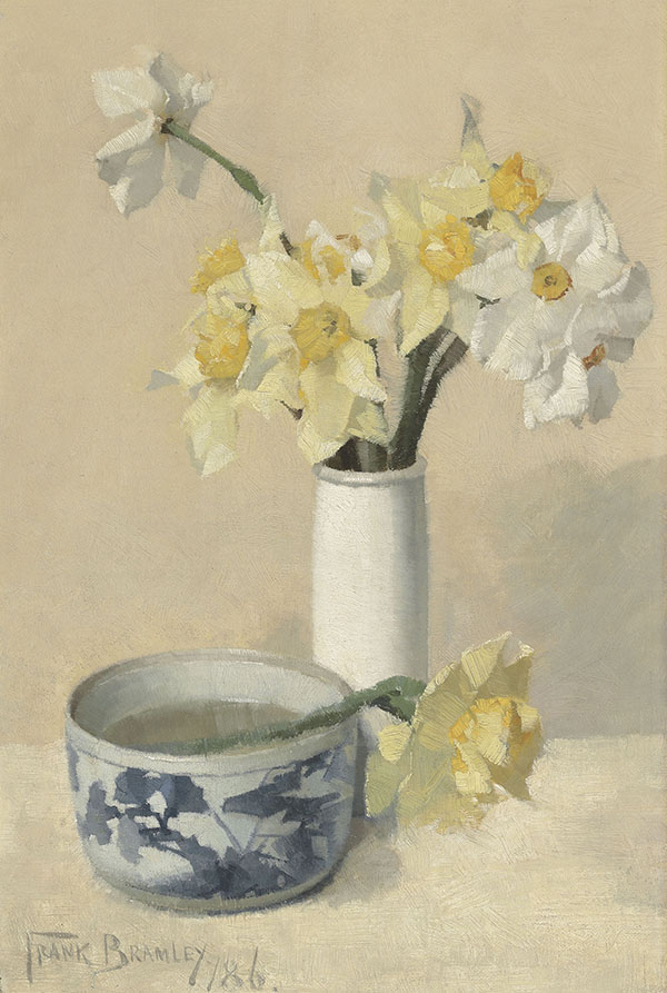 Daffodils and Narcissi by Frank Bramley | Oil Painting Reproduction