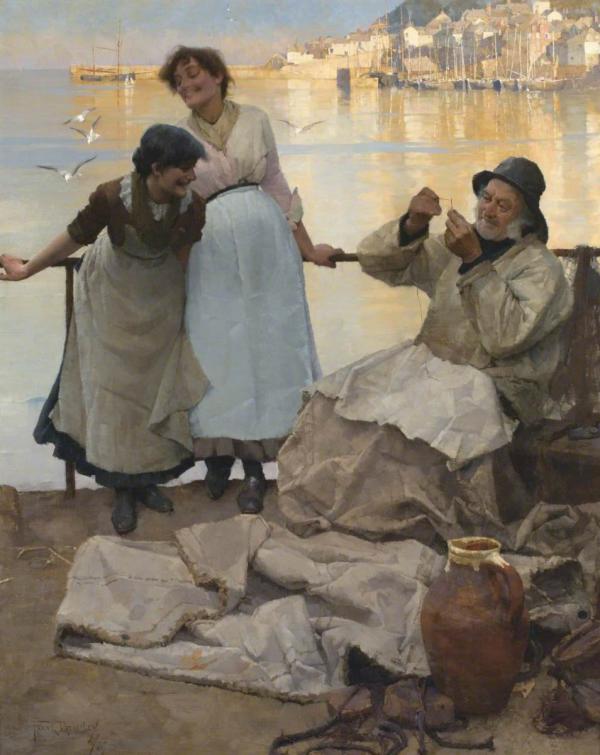 Eyes and No Eyes by Frank Bramley | Oil Painting Reproduction
