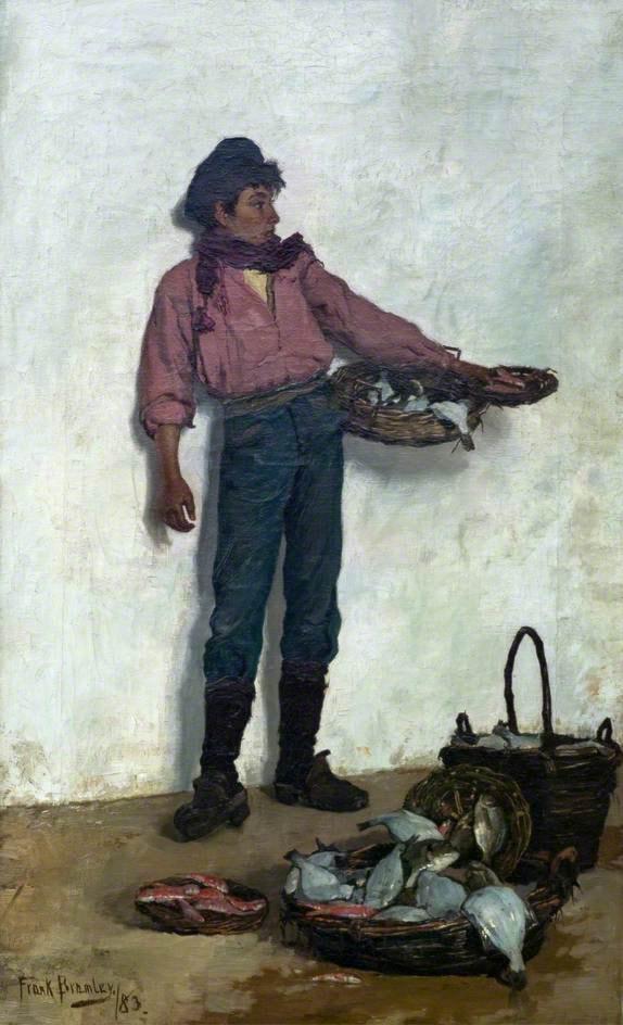 Neapolitan Fisher Boy by Frank Bramley | Oil Painting Reproduction