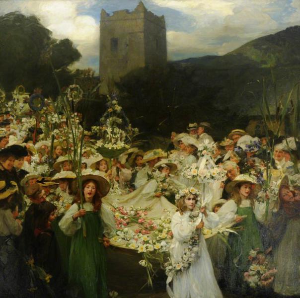 The Grasmere Rushbearing by Frank Bramley | Oil Painting Reproduction
