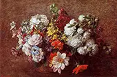 Bouquet of Flowers By Henri Fantin-Latour