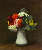 Dahlias I By Henri Fantin-Latour