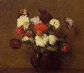Flowers Poppies By Henri Fantin-Latour