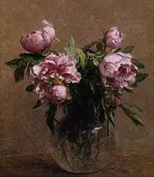 Vase of Peonies By Henri Fantin-Latour