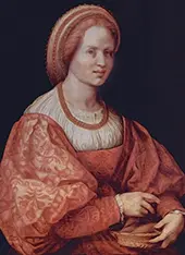 Lady with a Basket of Spindles By Jacopo Pontormo