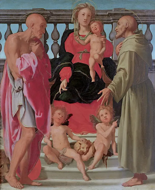 Madonna with St. Francis and St. Jerome By Jacopo Pontormo