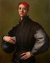 Portrait of a Young Man in a Red Cap By Jacopo Pontormo