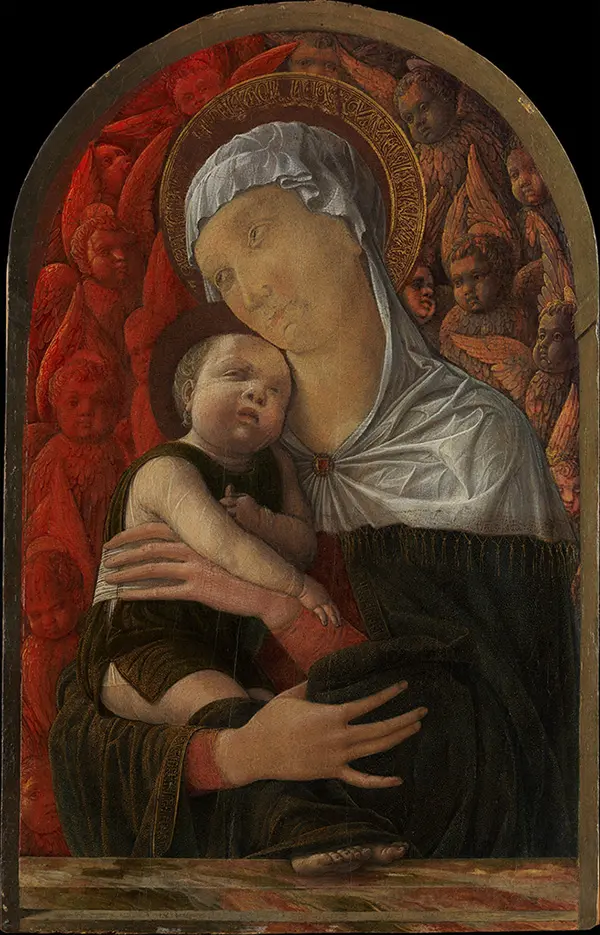 Madonna and Child with Seraphim and Cherubim By Andrea Mantegna