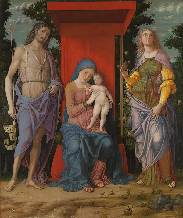 The Virgin and Child with the Magdalen and Saint John the Baptist By Andrea Mantegna