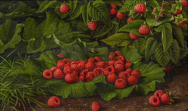 Raspberries and Leaves By Levi Wells Prentice
