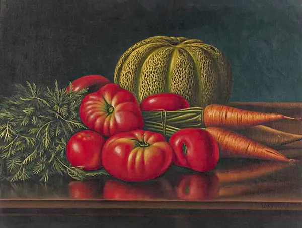 Still Life with Vegetables By Levi Wells Prentice