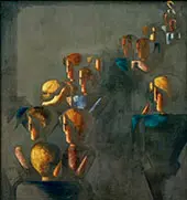 Blue Painting By Oskar Schlemmer