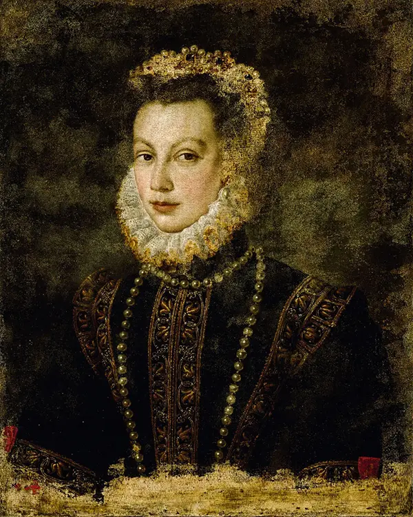 Portrait of Queen Elisabeth of Spain By Sofonisba Anguissola