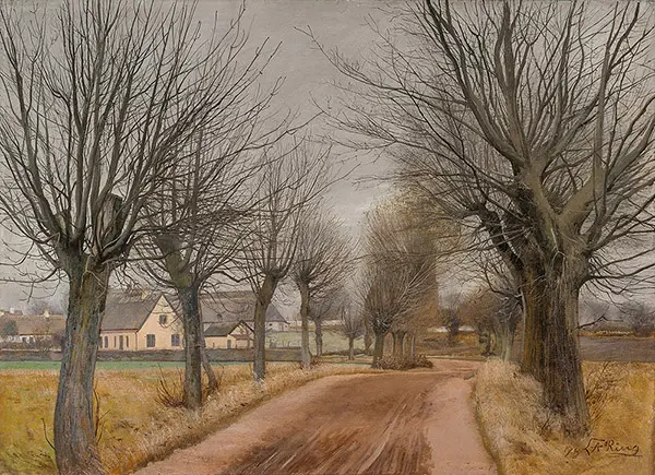 A Road Near Vinderod Zealand By Laurits Andersen Ring