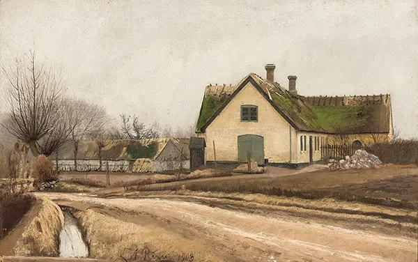 Country Road Scene from Baldersbrnde Graavejrn By Laurits Andersen Ring