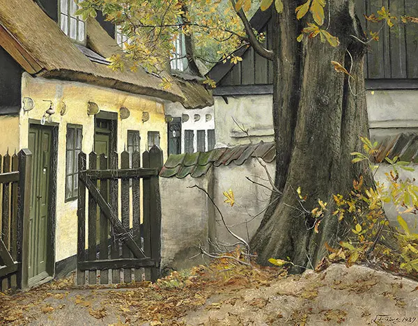 The Old Chestnut by the Barn By Laurits Andersen Ring