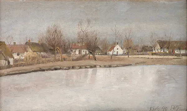 The Village Pond at Ring Zealand By Laurits Andersen Ring