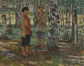 Boys in the Birch Forest By Nikolay Bogdanov Belsky