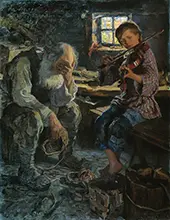 Talent and Fan By Nikolay Bogdanov Belsky