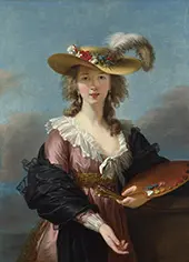 Self Portrait with a Straw Hat 1782 By Elisabeth Vigee Le Brun