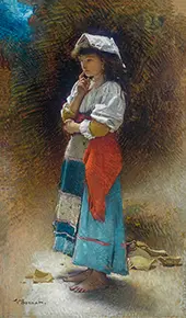 The Broken Pitcher By Leon Bonnat