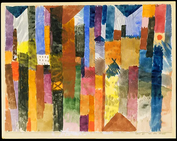 Before the Town 1915 By Paul Klee