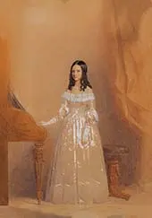 Girl at the Piano By Leon Bonnat