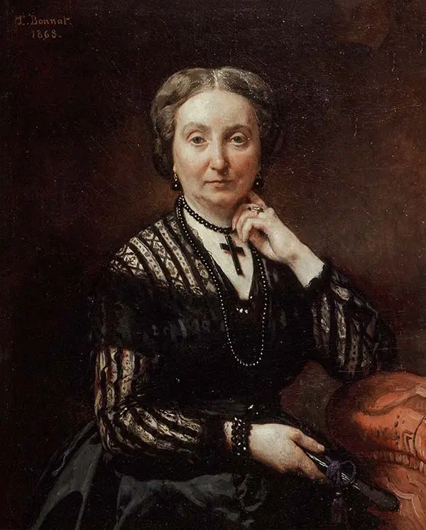 Portrait of a Woman By Leon Bonnat