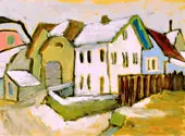 Houses on a Wintry Road By Gabriele Munter