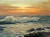 Seascape at Sunrise By Frederick Judd Waugh
