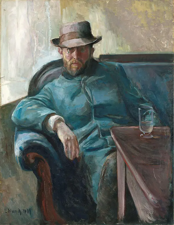 Portrait of Hans Jaeger 1889 By Edvard Munch