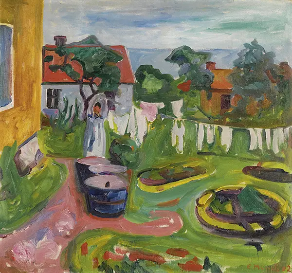 Clothes on a Line in Asgardstrand 1902 By Edvard Munch