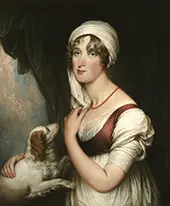Sarah Trumbull with a Spaniel c1802 By John Trumbull