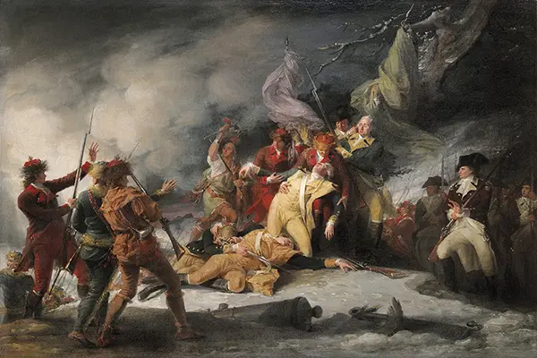 The Death of General Montgomery in the Attack on Quebec 1775 By John Trumbull