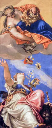 Juno Showering Gifts on Venetia By Paolo Veronese