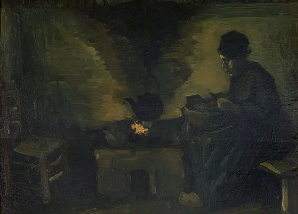 Peasant Woman near the Hearth By Vincent van Gogh